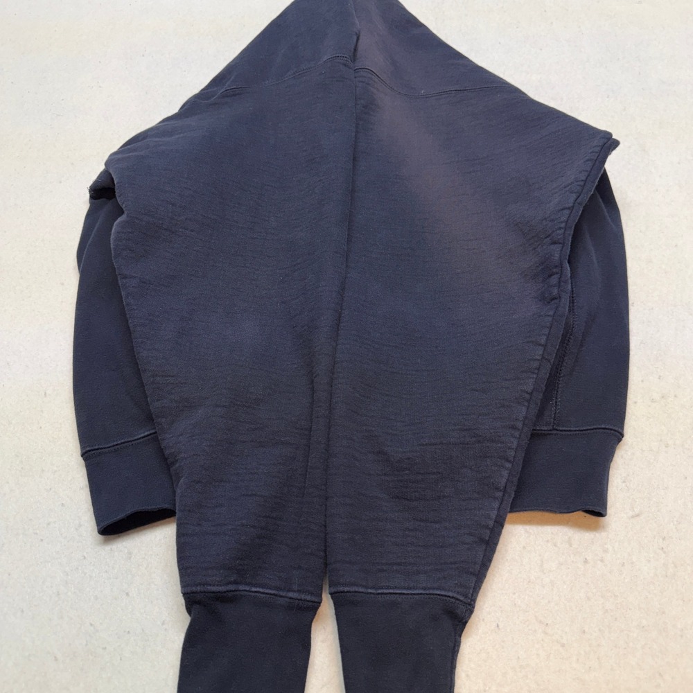 VTG Steve and‎ Barrys Navy Blue Sweatshirt Embroidered Logo Y2K Boxy Fit Mens M - Picture 3 of 10